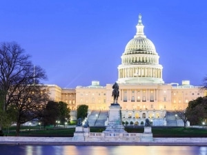 The United States Capitol building in Washington DC