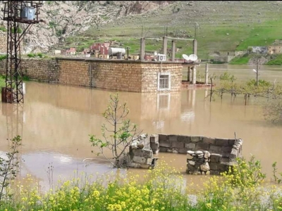 Destruction of the Upper Tigris ecosystem begins as water rises at Çelik Village (Dar Geçit District) near Ilısu Dam