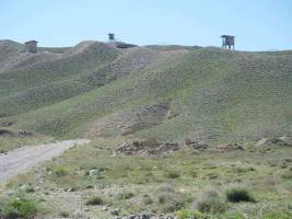 Chinese checkpoints overlooking the Mes Aynak site