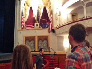 View of President Lincoln's theater box, from the main theater.