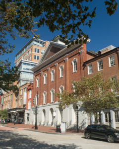 An outside view of Ford's Theatre during the day.