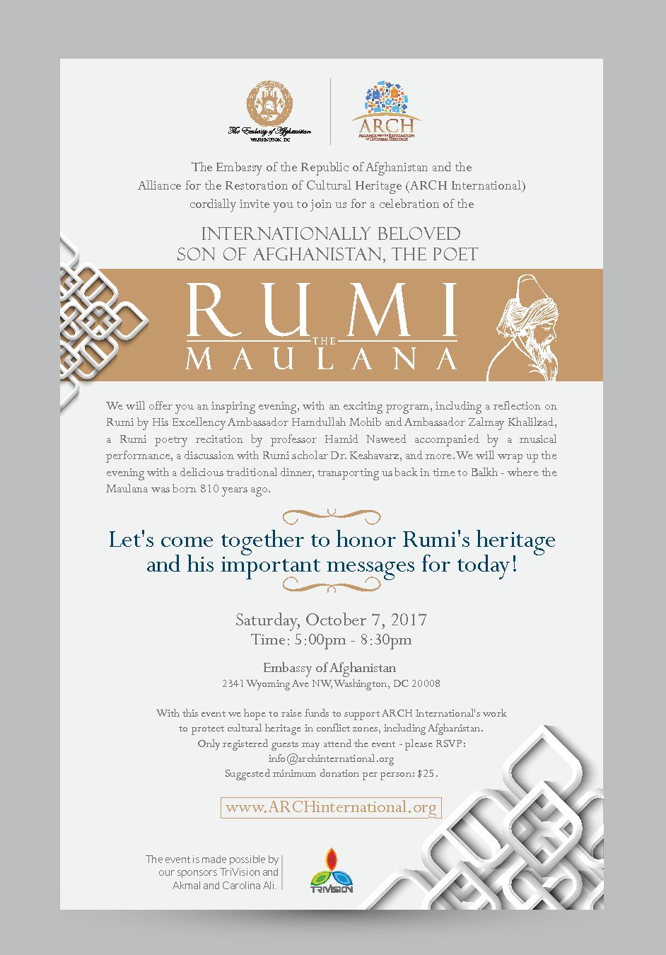 Celebrate Rumi with us - Come one come all!